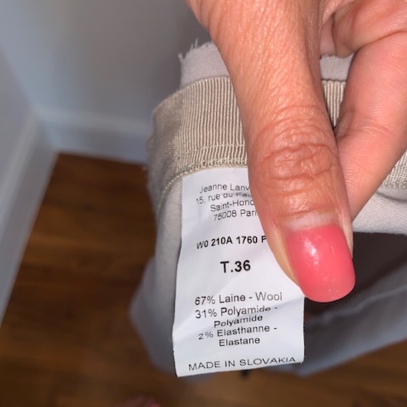 Lanvin Bateau Neckline Midi Sheath Dress - Beige - Size 36 EU/4 US - Picture 9 of 10